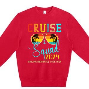 Squad Crew Cruise 2024 Summer Vacation Matching Family Group Premium Crewneck Sweatshirt