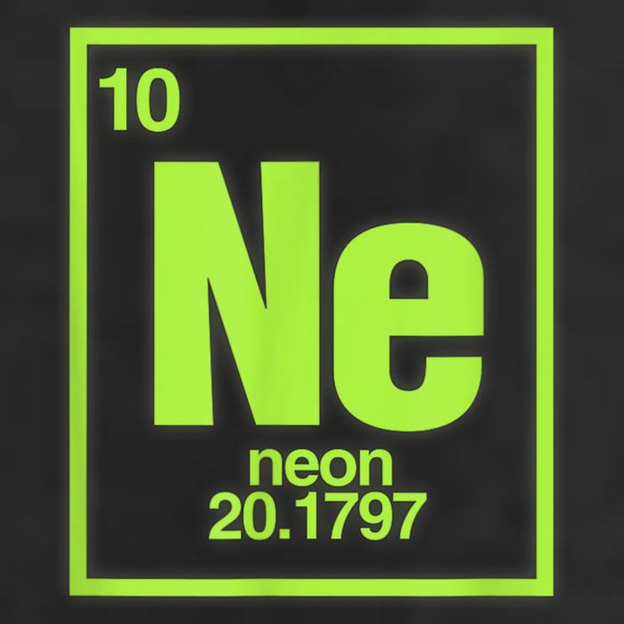 Science Chemistry Chemical Elements Ne Neon 7 Panel Mesh Trucker Snapback Hat