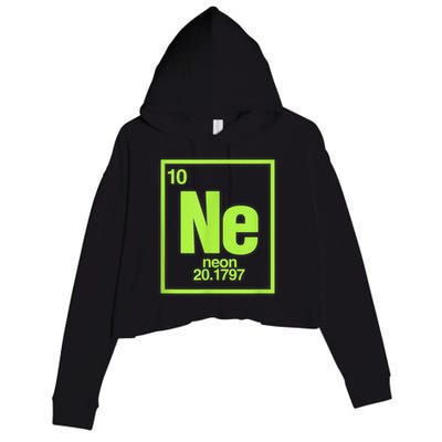 Science Chemistry Chemical Elements Ne Neon Crop Fleece Hoodie