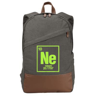 Science Chemistry Chemical Elements Ne Neon Cotton Canvas Backpack