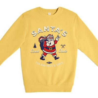 SantaS Coal Club For Bad And Evil Santa Claus Premium Crewneck Sweatshirt