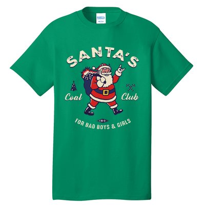 SantaS Coal Club For Bad And Evil Santa Claus Tall T-Shirt