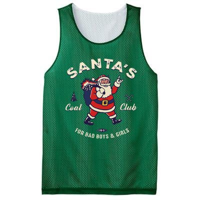 SantaS Coal Club For Bad And Evil Santa Claus Mesh Reversible Basketball Jersey Tank