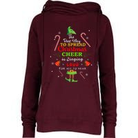 Spread Christmas Cheer Is Singing Loud Xmas Elf Pajama Womens Funnel Neck Pullover Hood