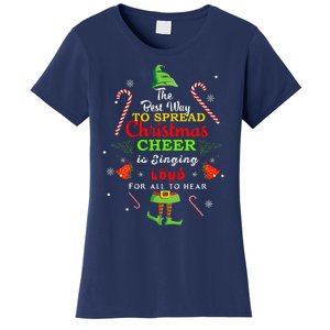 Spread Christmas Cheer Is Singing Loud Xmas Elf Pajama Women's T-Shirt