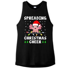 Spreading Christmas Cheer Cute Xmas Axolotl Fish Holiday Ladies PosiCharge Tri-Blend Wicking Tank