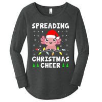 Spreading Christmas Cheer Cute Xmas Axolotl Fish Holiday Women's Perfect Tri Tunic Long Sleeve Shirt