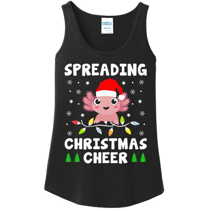 Spreading Christmas Cheer Cute Xmas Axolotl Fish Holiday Ladies Essential Tank