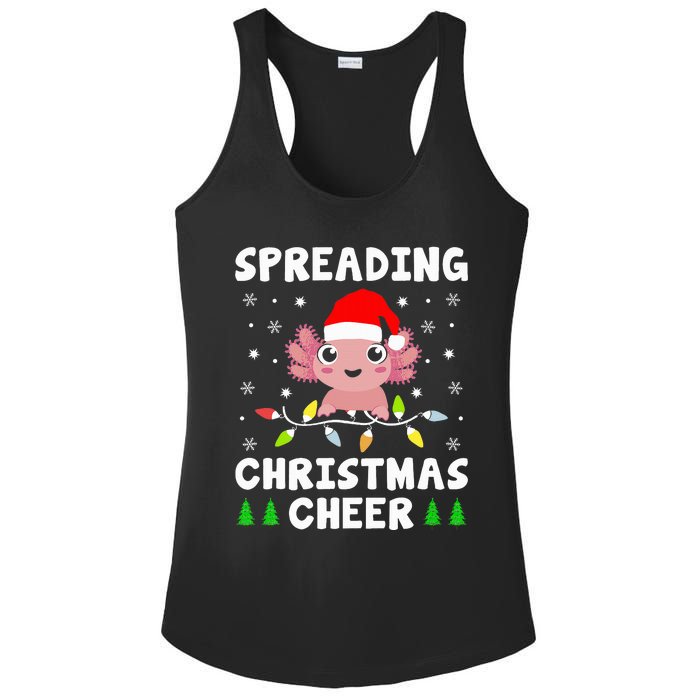 Spreading Christmas Cheer Cute Xmas Axolotl Fish Holiday Ladies PosiCharge Competitor Racerback Tank