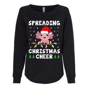 Spreading Christmas Cheer Cute Xmas Axolotl Fish Holiday Womens California Wash Sweatshirt