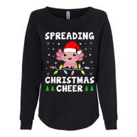 Spreading Christmas Cheer Cute Xmas Axolotl Fish Holiday Womens California Wash Sweatshirt