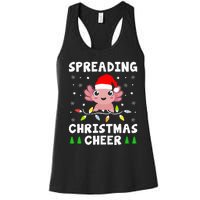 Spreading Christmas Cheer Cute Xmas Axolotl Fish Holiday Women's Racerback Tank