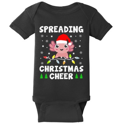 Spreading Christmas Cheer Cute Xmas Axolotl Fish Holiday Baby Bodysuit