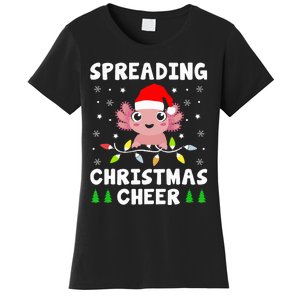 Spreading Christmas Cheer Cute Xmas Axolotl Fish Holiday Women's T-Shirt