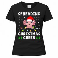 Spreading Christmas Cheer Cute Xmas Axolotl Fish Holiday Women's T-Shirt