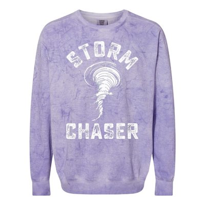 Storm Chaser Costume Tornado Twister Chasers Colorblast Crewneck Sweatshirt