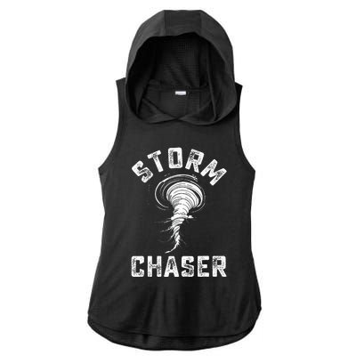 Storm Chaser Costume Tornado Twister Chasers Ladies PosiCharge Tri-Blend Wicking Draft Hoodie Tank