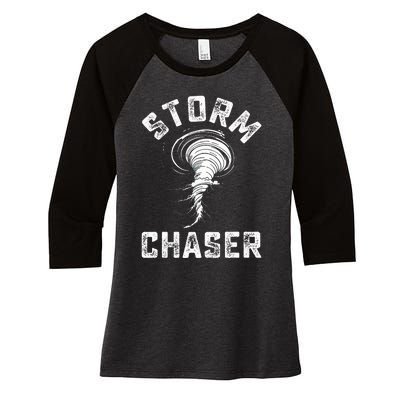 Storm Chaser Costume Tornado Twister Chasers Women's Tri-Blend 3/4-Sleeve Raglan Shirt