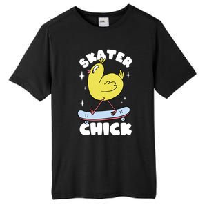 Skater Chick Cute Chicken Skateboard Skateboarding Gift Tall Fusion ChromaSoft Performance T-Shirt