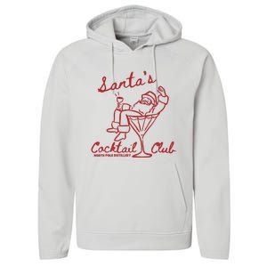 SantaS Cocktail Club North Pole Distillery Performance Fleece Hoodie