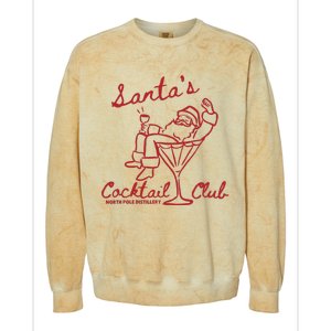 SantaS Cocktail Club North Pole Distillery Colorblast Crewneck Sweatshirt