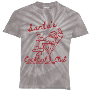 SantaS Cocktail Club North Pole Distillery Kids Tie-Dye T-Shirt