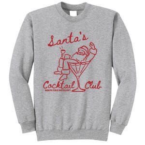 SantaS Cocktail Club North Pole Distillery Tall Sweatshirt