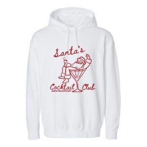 SantaS Cocktail Club North Pole Distillery Garment-Dyed Fleece Hoodie