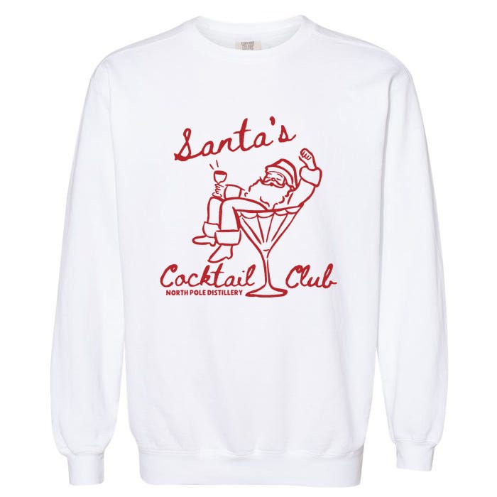 SantaS Cocktail Club North Pole Distillery Garment-Dyed Sweatshirt