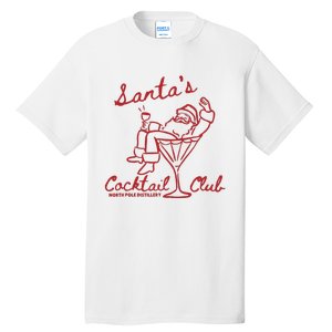 SantaS Cocktail Club North Pole Distillery Tall T-Shirt