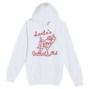 SantaS Cocktail Club North Pole Distillery Premium Pullover Hoodie