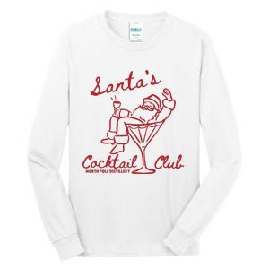 SantaS Cocktail Club North Pole Distillery Tall Long Sleeve T-Shirt