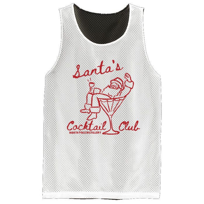 SantaS Cocktail Club North Pole Distillery Mesh Reversible Basketball Jersey Tank