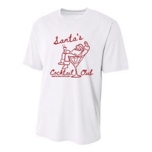 SantaS Cocktail Club North Pole Distillery Youth Performance Sprint T-Shirt