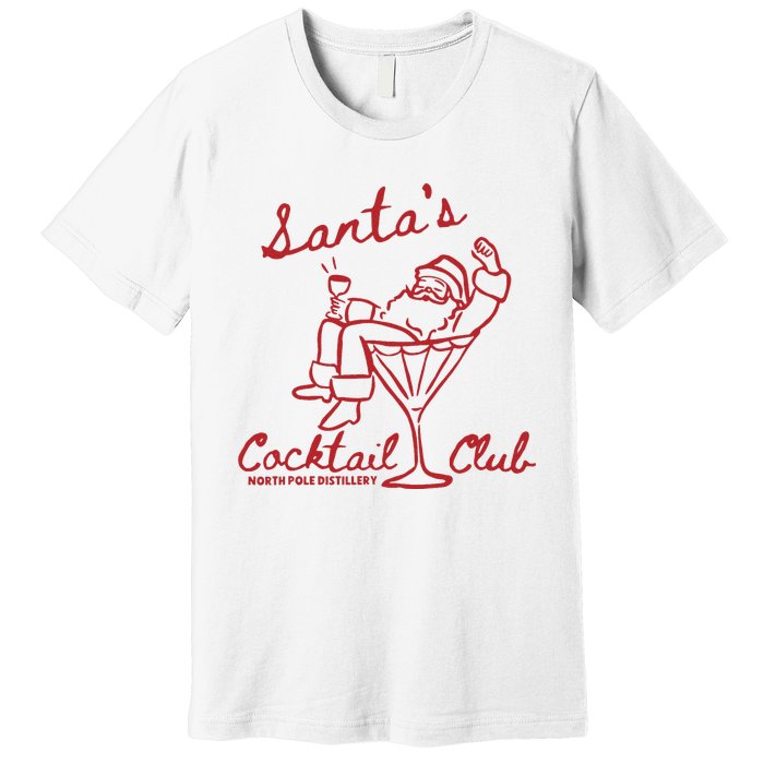 SantaS Cocktail Club North Pole Distillery Premium T-Shirt