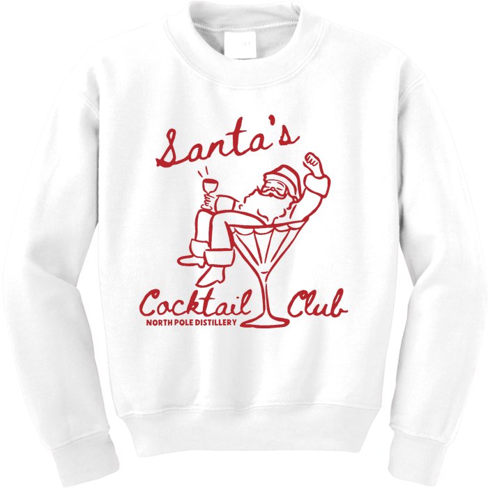 SantaS Cocktail Club North Pole Distillery Kids Sweatshirt