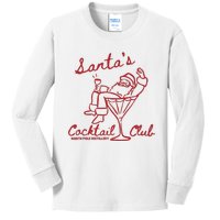 SantaS Cocktail Club North Pole Distillery Kids Long Sleeve Shirt