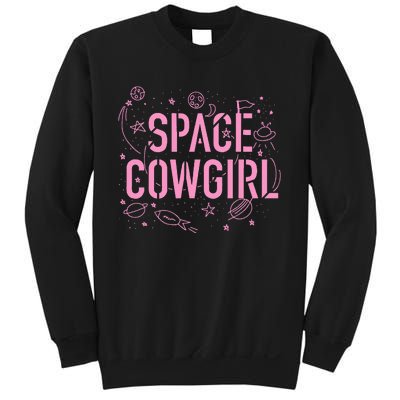 Space Cowgirl Cow Girl 70s Disco Preppy  Sweatshirt