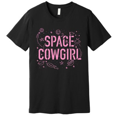 Space Cowgirl Cow Girl 70s Disco Preppy  Premium T-Shirt