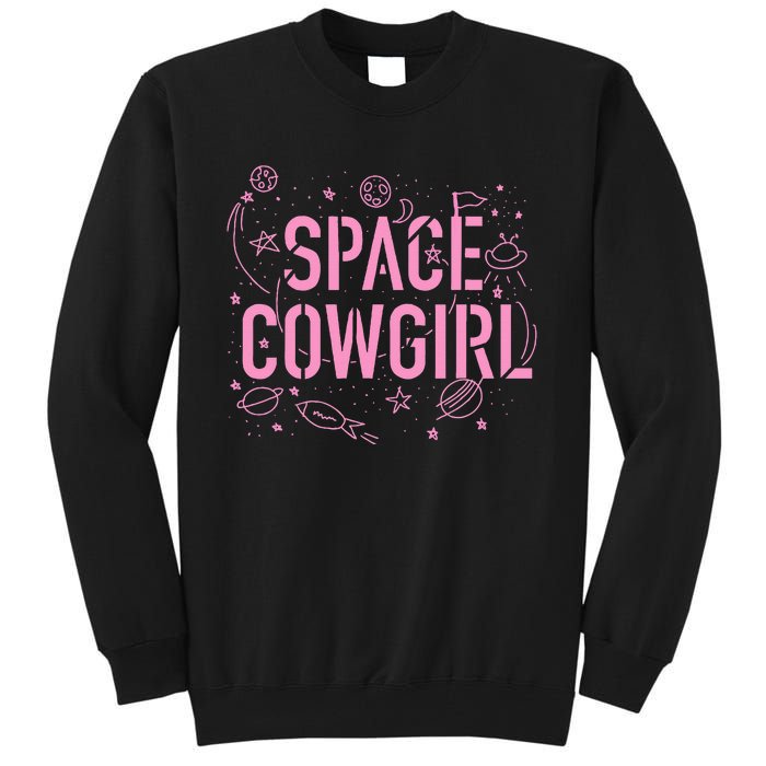 Space Cowgirl Cow Girl 70s Disco Preppy  Tall Sweatshirt