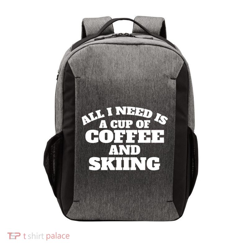 Skiers Coffee Crosscountry Skiing Coffee Skiing Gift Vector Backpack