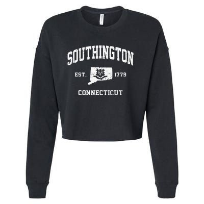 Southington Connecticut CT Vintage State Athletic Style Cropped Pullover Crew