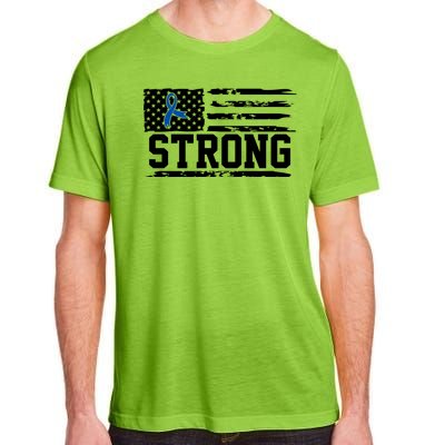 Strong Colon Cancer Awareness Flag Adult ChromaSoft Performance T-Shirt