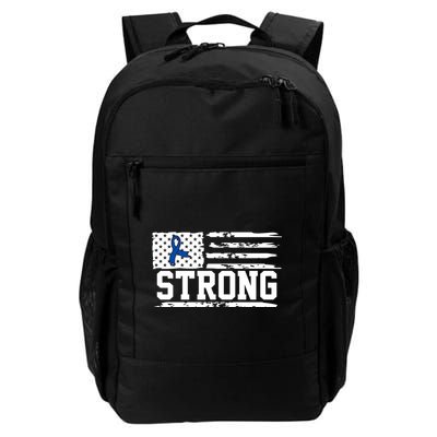 Strong Colon Cancer Awareness Flag Backpack
