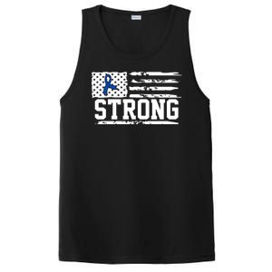 Strong Colon Cancer Awareness Flag PosiCharge Competitor Tank