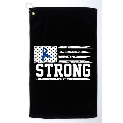 Strong Colon Cancer Awareness Flag Golf Towel