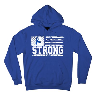 Strong Colon Cancer Awareness Flag Hoodie