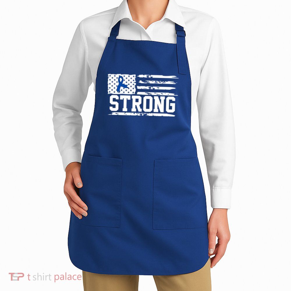 Strong Colon Cancer Awareness Flag Apron