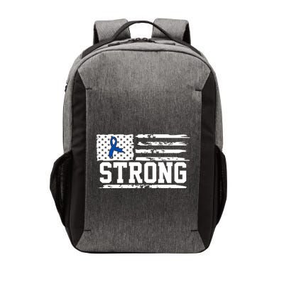 Strong Colon Cancer Awareness Flag Vector Backpack