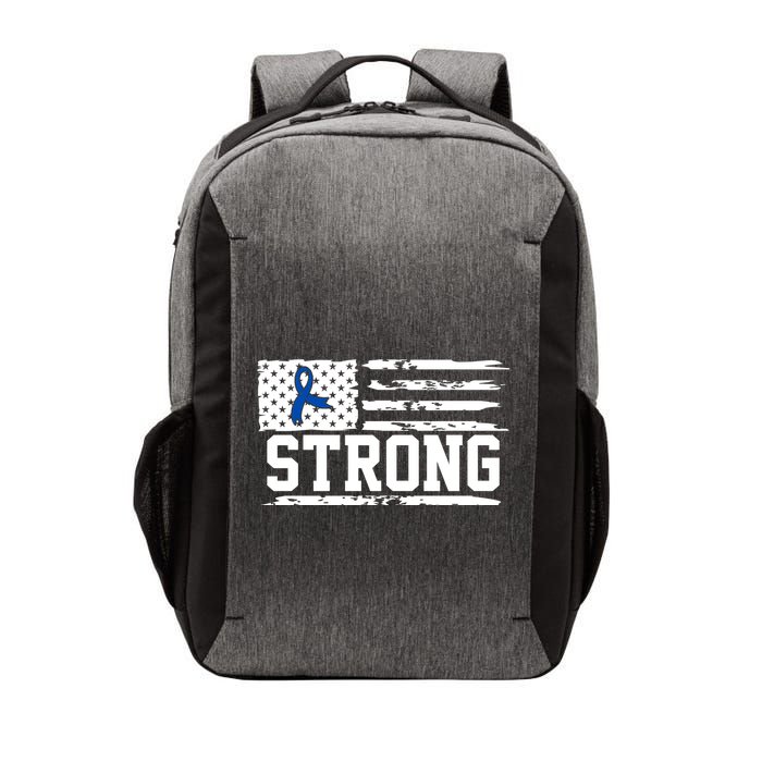 Strong Colon Cancer Awareness Flag Vector Backpack